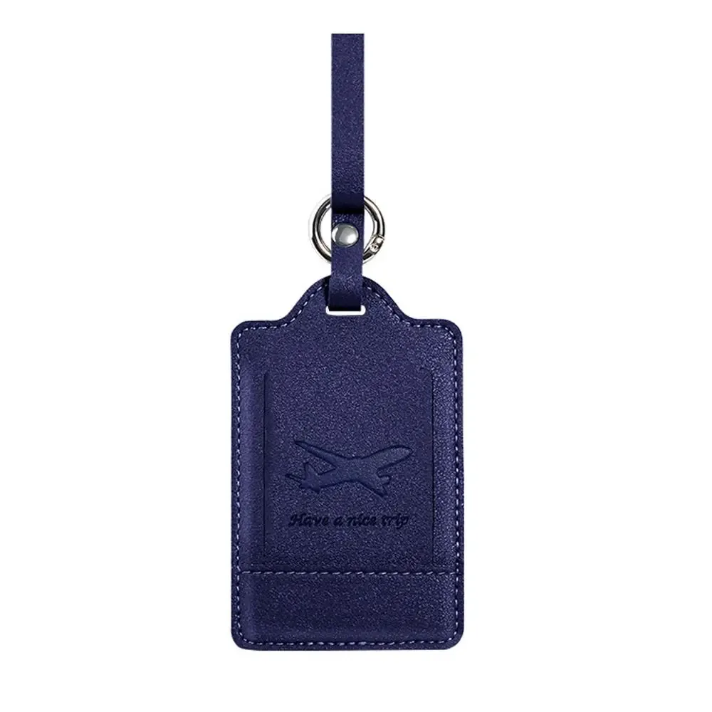 étiquettes de bagage portables en cuir pu, étiquette d'adresse de valise, étiquette de sac d'embarquement de bagages, anti-perte, accessoires de voyage