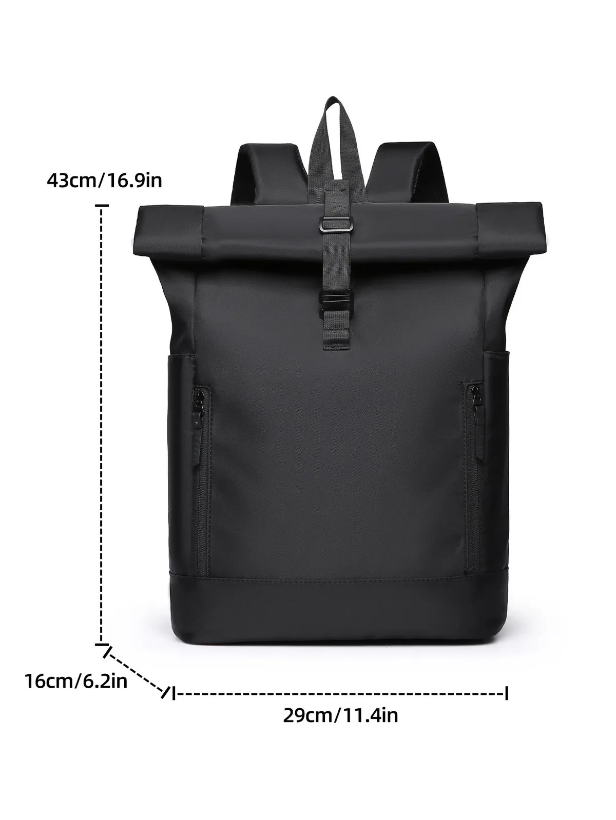 nouveau sac à dos tendance en nylon, tissu résistant à l'usure, sac pour ordinateur portable de 16 pouces, grande capacité pour les voyages d'affaires, les déplacements et les loisirs
