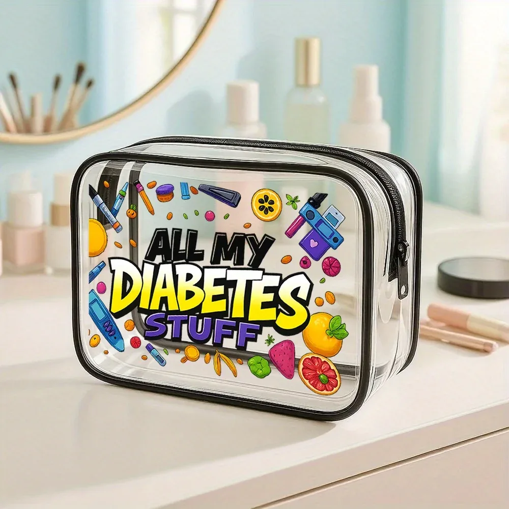 trousse de toilette pour le diabète, pochette cosmétique médicale mignonne, essentiel pour voyage et salle de sport