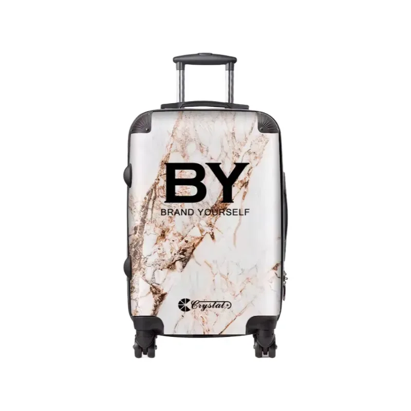 valise à rayures classiques personnalisée : sac trolley monogramme personnalisé avec roulettes