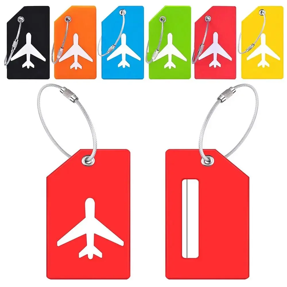 nouvelle étiquette de bagage en silicone souple, 6 couleurs, pour carte d'embarquement, étiquette nominative pour bagages, pour hommes