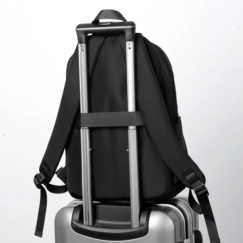 sac à dos étanche ultraléger de grande capacité pour homme, cartable d'école à la mode pour ordinateur portable de 15.6 pouces