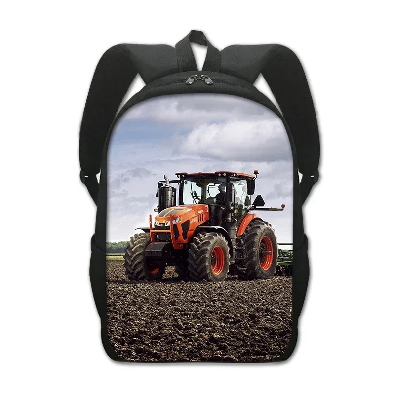sac à dos imprimé tracteur fskins pour adolescents, sacs d'école pour enfants, sac à dos décontracté pour hommes, sac à dos pour ordinateur portable, sac de livre portable, 16 pouces