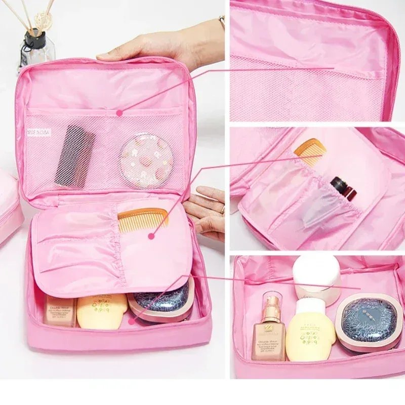 grand sac de maquillage pour filles en plein air, sac à cosmétiques pour femmes, organisateur de toilette de lavage de voyage, étuis de maquillage de rangement étanches pour femmes