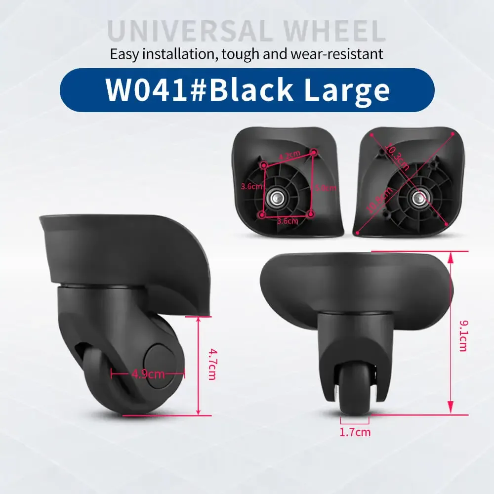 roue universelle silencieuse hongsheng pour valise, accessoires de remplacement et réparation de roues de valise à roulettes avec serrure à combinaison