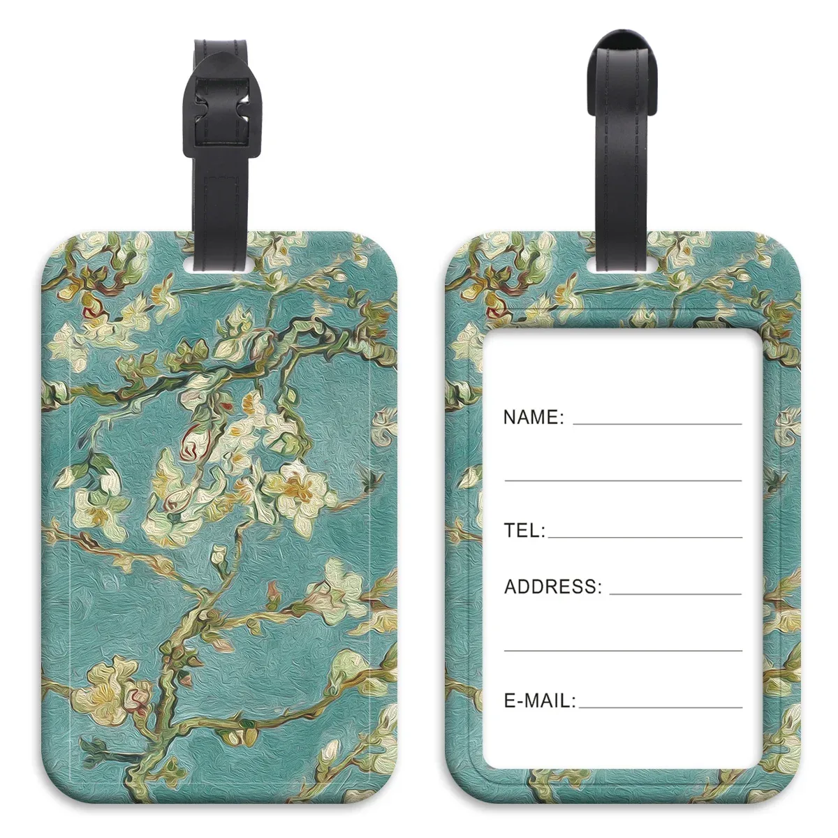 étiquettes de bagage de voyage de santé médicale valise vague art peinture id porte-adresse étiquettes d'embarquement de bagages accessoires d'étiquette portables