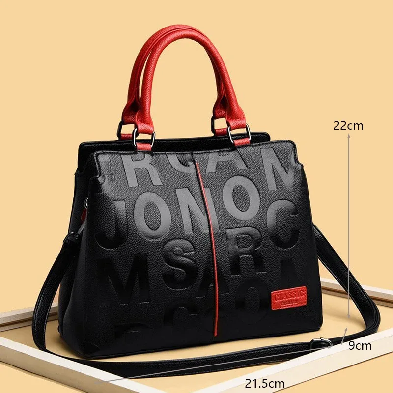 sac à main fourre-tout pour femme, sacoche en bandoulière en cuir pu, pochette décontractée de voyage, besace à épaule, accessoire de luxe à grande capacité