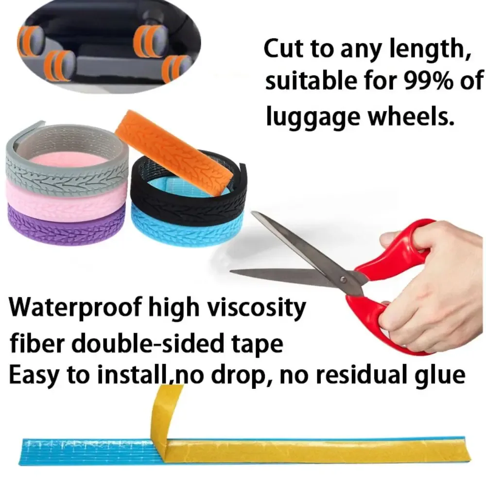 bande adhésive protection roulettes bagages motif caoutchouc nylon couleur choix voyage maintenance accessoires bagage