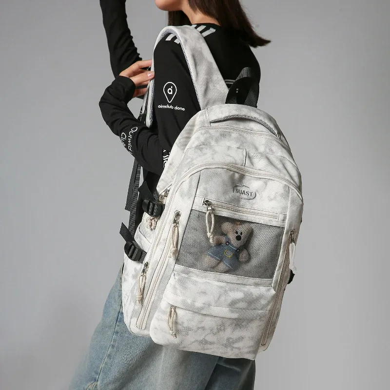 sac à dos unisexe de style coréen, grande capacité, multicouche, léger, respirant, sac d'école pour étudiants, sac à dos de voyage pour ordinateur portable