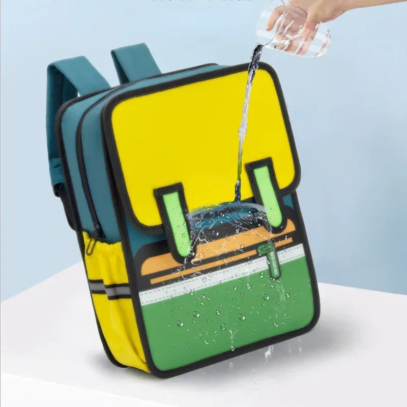 sac à dos oxford gril pour étudiants, sac à dos 3d de style diabétique, dessin animé anime et bande dessinée, sac à dos pour filles et garçons, 16 po