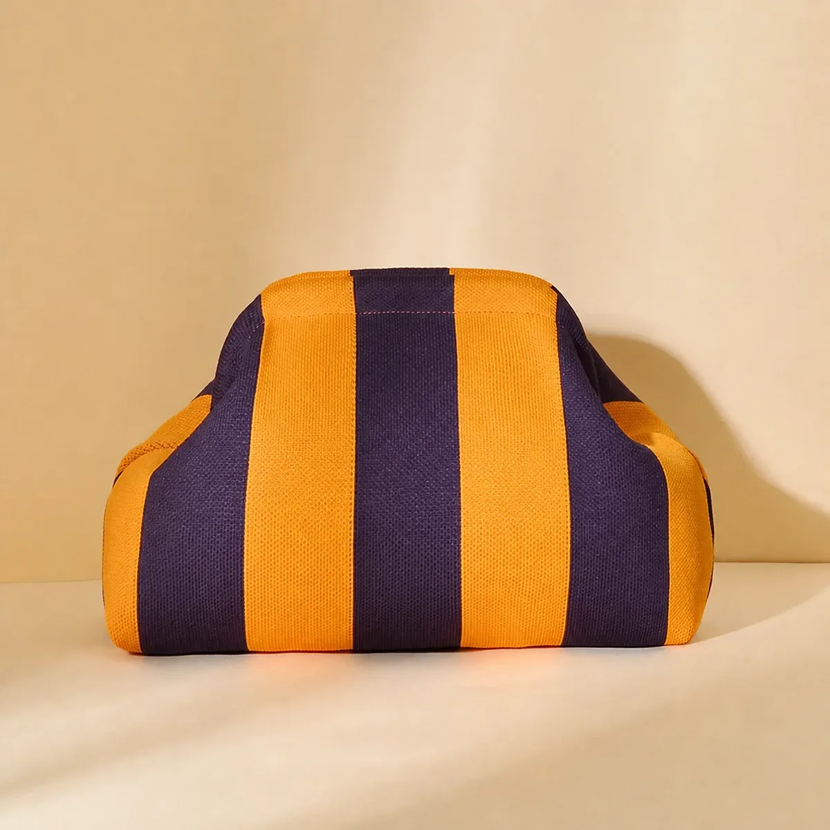 organisateur de maquillage portable, pochette tendance à motifs variés, sac à cosmétiques à main, sac à cosmétiques léger en tricot pour les trajets quotidiens