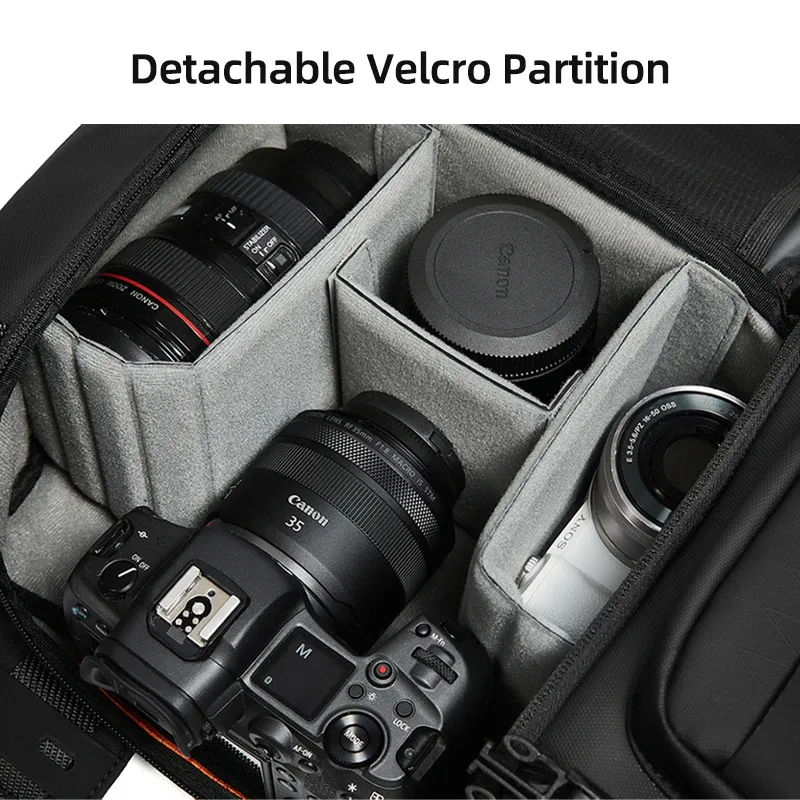 sac bandoulière pour appareil photo reflex numérique pour homme, sac de randonnée, sac messager, sac de voyage, sac de sport pour l'extérieur, sac de poitrine, peut être équipé d'un trépied