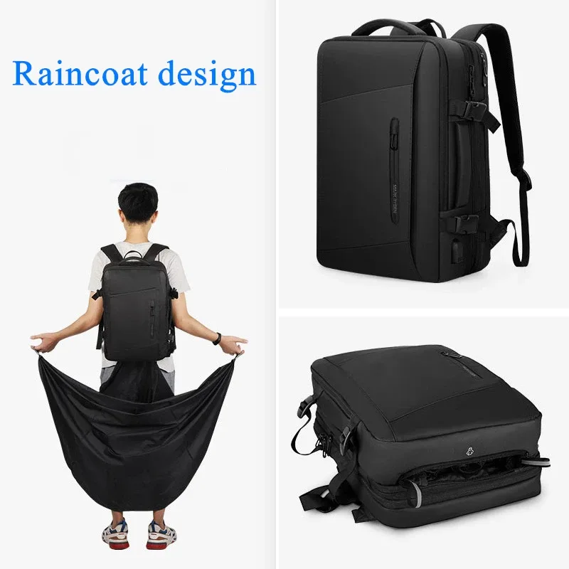 mark ryden 17 pouces sac à dos pour ordinateur portable imperméable homme sac usb recharge multicouche espace voyage homme sac anti-vol mochila