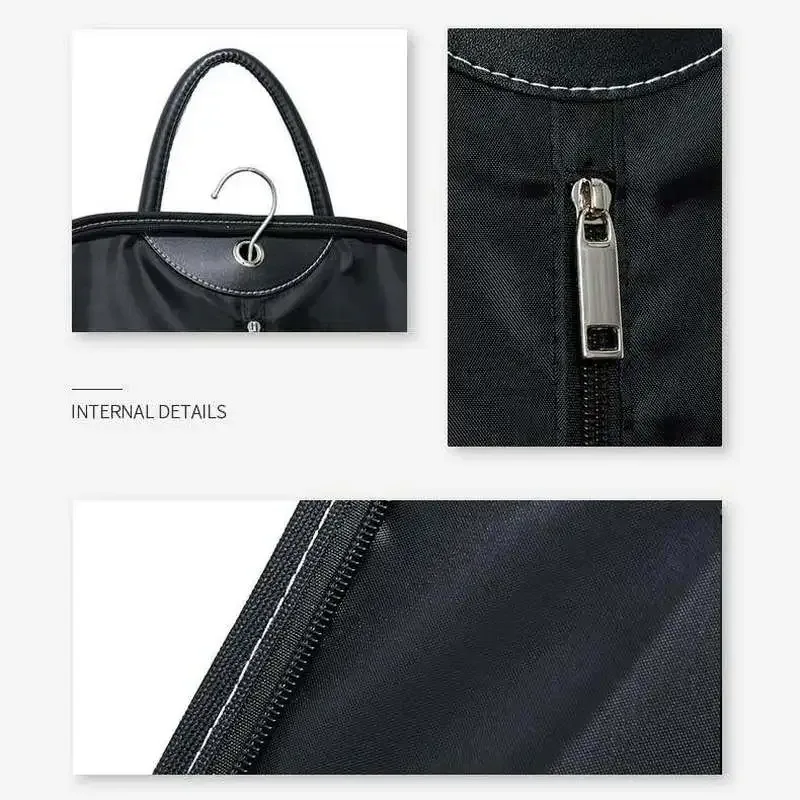 sac de transport pour costume homme haut de gamme, pour voyages d'affaires, sac à vêtements long et étendu, en tissu oxford épais, noir/bleu marine