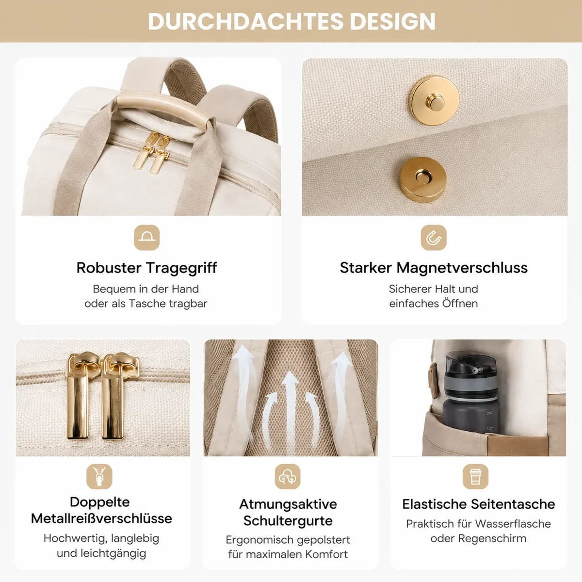 sac à dos pour ordinateur portable pour femmes et hommes, sac à dos d'affaires hydrofuge de 15.6 pouces avec de nombreux compartiments, sac antivol, sac de voyage