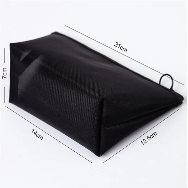 sac à cosmétiques nécessaire pour femmes et hommes, 1 pièce, organisateur de voyage transparent, petits et grands sacs de toilette noirs, pochette de maquillage