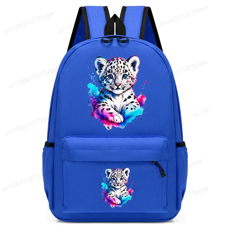 sac à dos enfant motif léopard aquarelle, mignon, pour la maternelle, garçons et filles, sac de voyage quotidien décontracté pour tout-petits