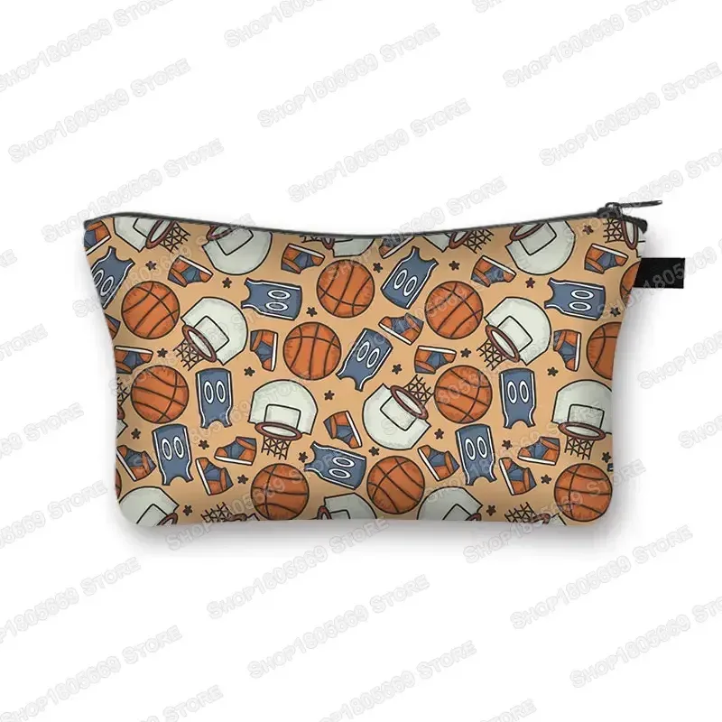 trousse à cosmétiques pour football, baseball, basket-ball, trousse de toilette de loisirs, trousse de maquillage pour femmes, petite pochette pour rouge à lèvres, sacs à cosmétiques