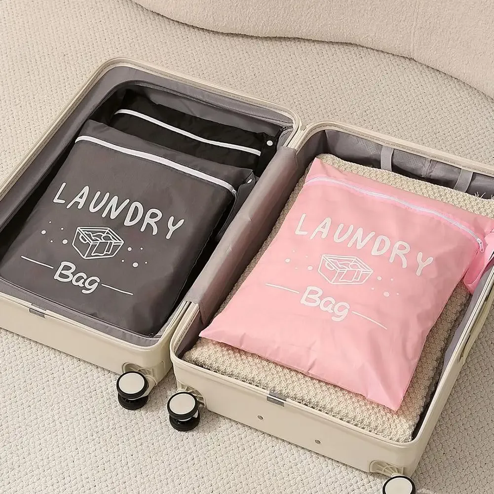 sac de voyage imperméable pour le linge, pochette de rangement humide/sec avec fermeture éclair et sangle de suspension, sac de rangement portable (1 pièce)