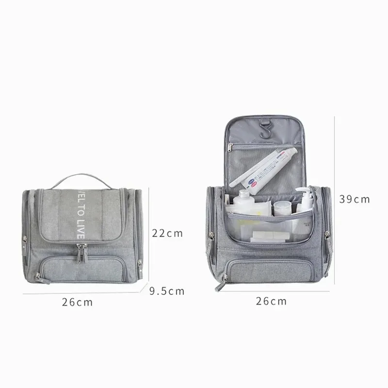 sac à cosmétiques suspendu étanche pour hommes, organisateur de voyage, trousse de maquillage pour femmes, trousse de maquillage nécessaire, trousse de toilette pour lavage humide et sec