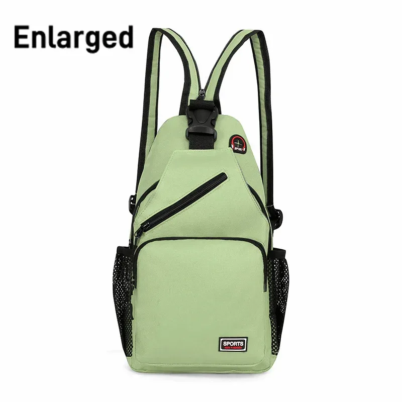 sacs de poitrine pour femmes, sac à dos réglable et sac à bandoulière simple avec trou pour écouteurs, petit sac messager de sport de voyage oxford pour filles