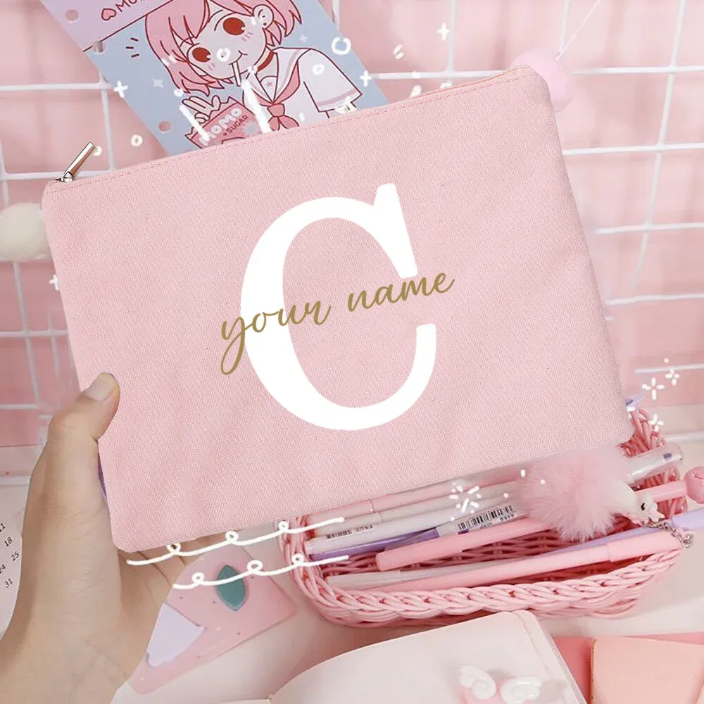 sacs à cosmétiques de demoiselle d'honneur avec nom personnalisé, trousse de maquillage pour filles, pochette de toilette de voyage, cadeaux d'anniversaire de mariage pour elle
