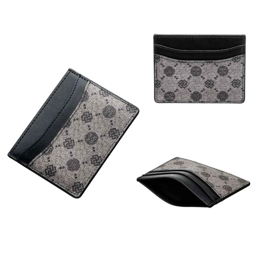 porte-cartes en cuir pu imprimé baellerry, porte-documents multi-emplacements, porte-cartes bancaires, portefeuilles pour hommes et femmes