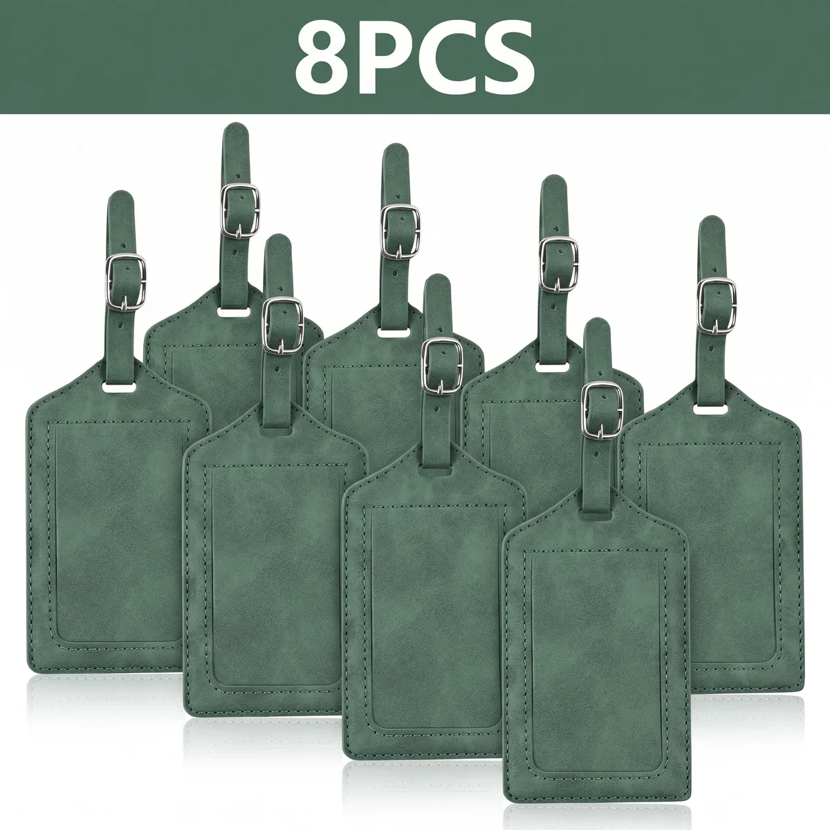 étiquette de bagage en cuir pu, 3/5/8 pièces, boucle métallique réglable, étanche, anti-perte, pour sac à dos, sac de golf