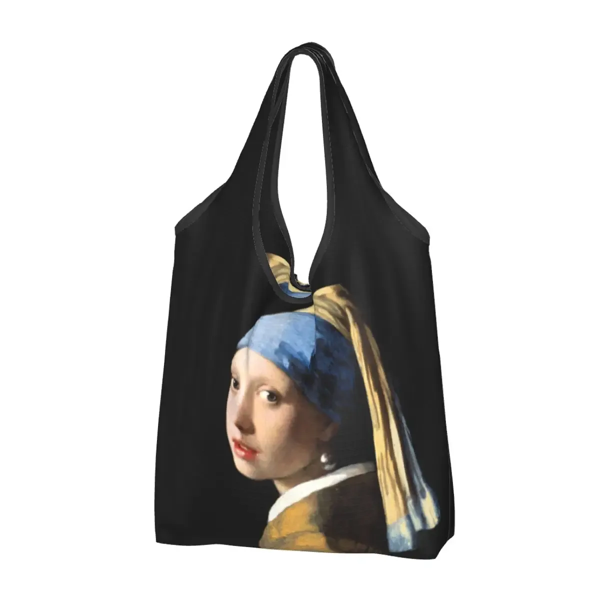sac fourre-tout portable personnalisé drôle 73 terrasse la nuit, peinture de vincent van gogh, sac d'épicerie initié