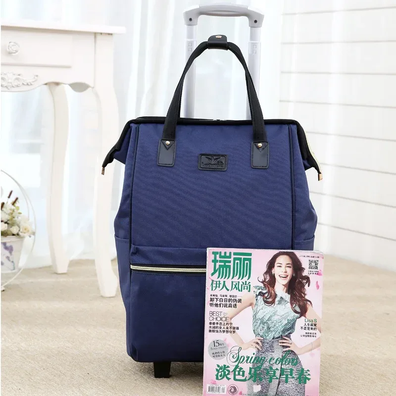 valise de voyage simple et portable de grande capacité pour femmes, sac à roulettes, sac à dos, sac d'embarquement, 2025