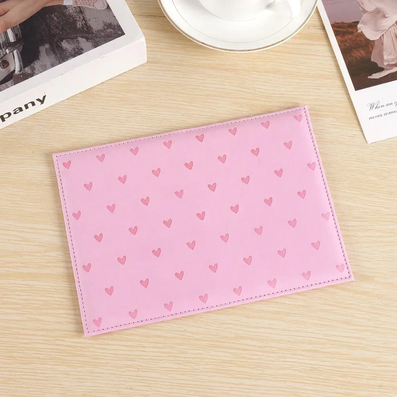 portefeuille de voyage à imprimé cœur mignon pour femmes, couverture de passeport en cuir pu, porte-passeport, accessoires de voyage, étui de protection pour documents