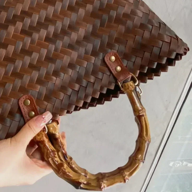 bricolage avec boucle sac accessoires boîte-cadeau poignée bambou sac à main poignées sac à main bande poignée sac à bandoulière sangle bambou sac poignées