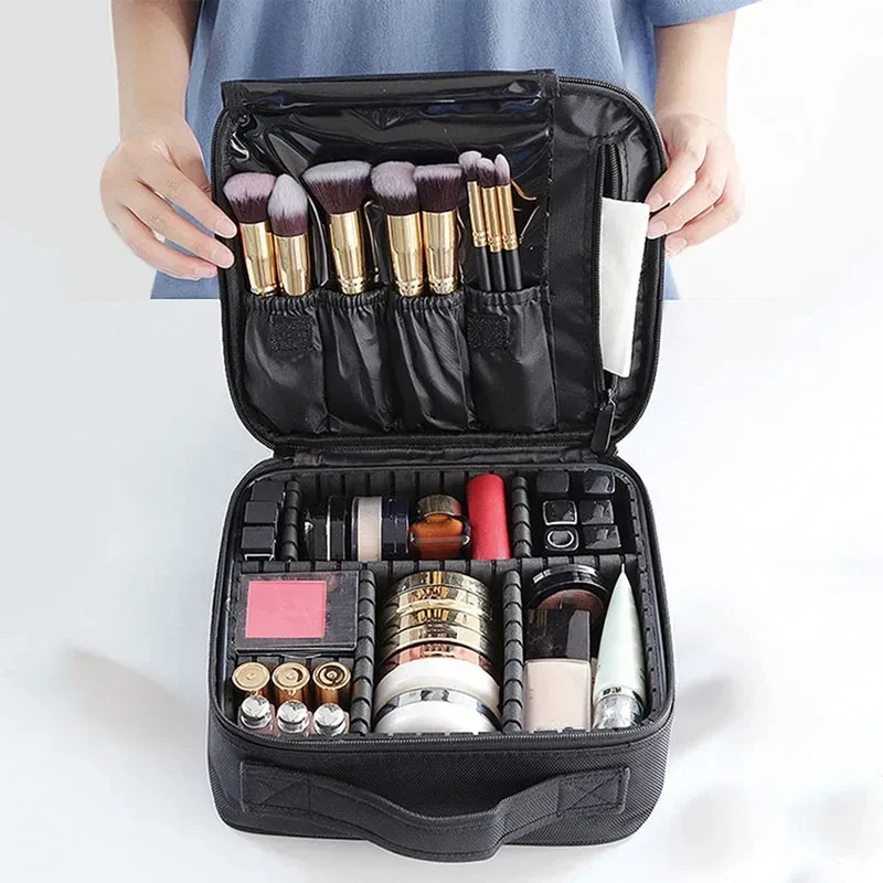 nouvelle trousse de maquillage pour femmes, étanche, pour voyage, rangement de pinceaux de beauté, outils de broderie, étui cosmétique professionnel, boîte de maquillage