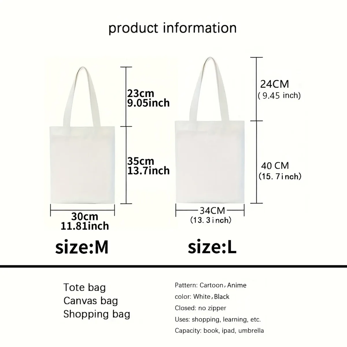 sac fourre-tout en toile unie 100 % coton, sac à main décontracté, sac à main polyvalent, travail, réutilisable, courses, sac d'épaule portable personnalisé - marque gaaj