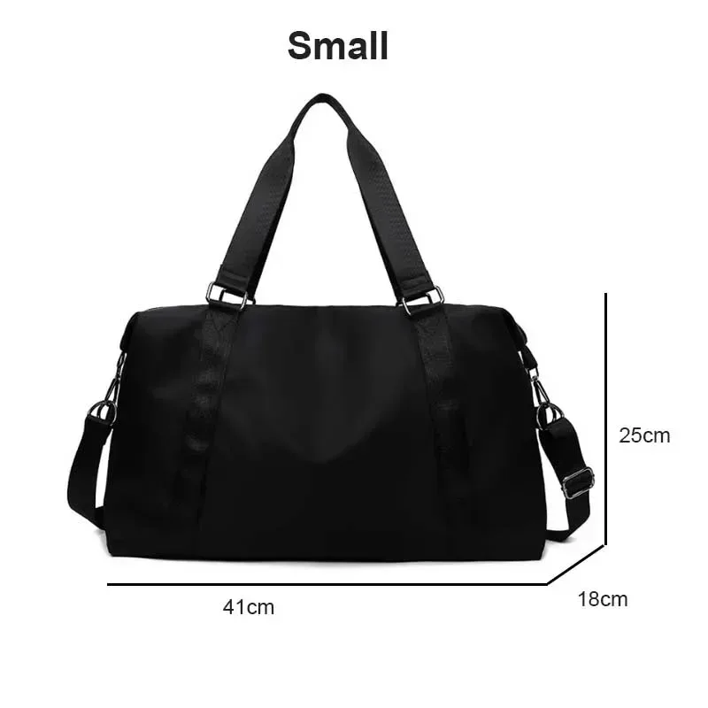 grand sac de voyage multifonctionnel en nylon pour femme, fourre-tout étanche, avec poches sèches, pour la gym