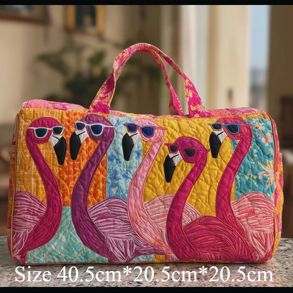 sac de voyage matelassé 3d imprimé animal ours flamant rose paon lama lion art bohème pour hommes femmes week-end plage voyage sacs