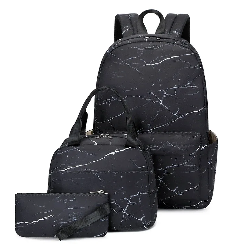 sac à dos d'école pour adolescentes, grande capacité, imprimé, pour écoliers, ensemble pour déjeuner, pour enfants, mignon