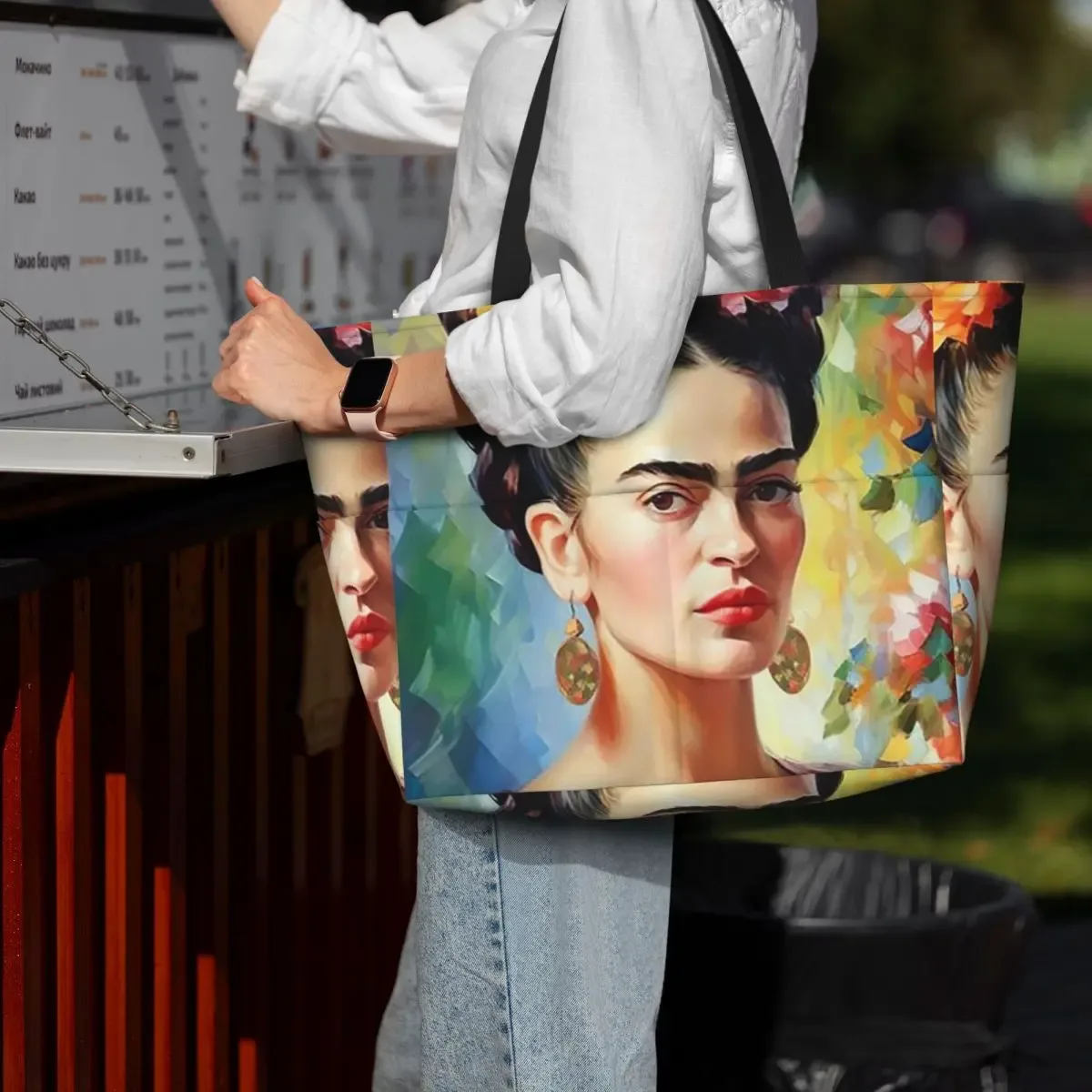 sac fourre-tout frida kahlo pour la plage, le sport, la gym, le yoga, grand sac de voyage pour femme, sac de fitness