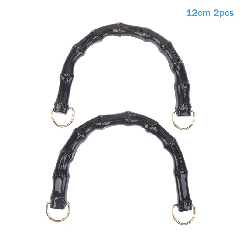poignée sac plastique bambou ornamentation marron clair anses incurvées boucles dorées projet bricolage usage polyvalent remplacement sac main sacs paille bricolage