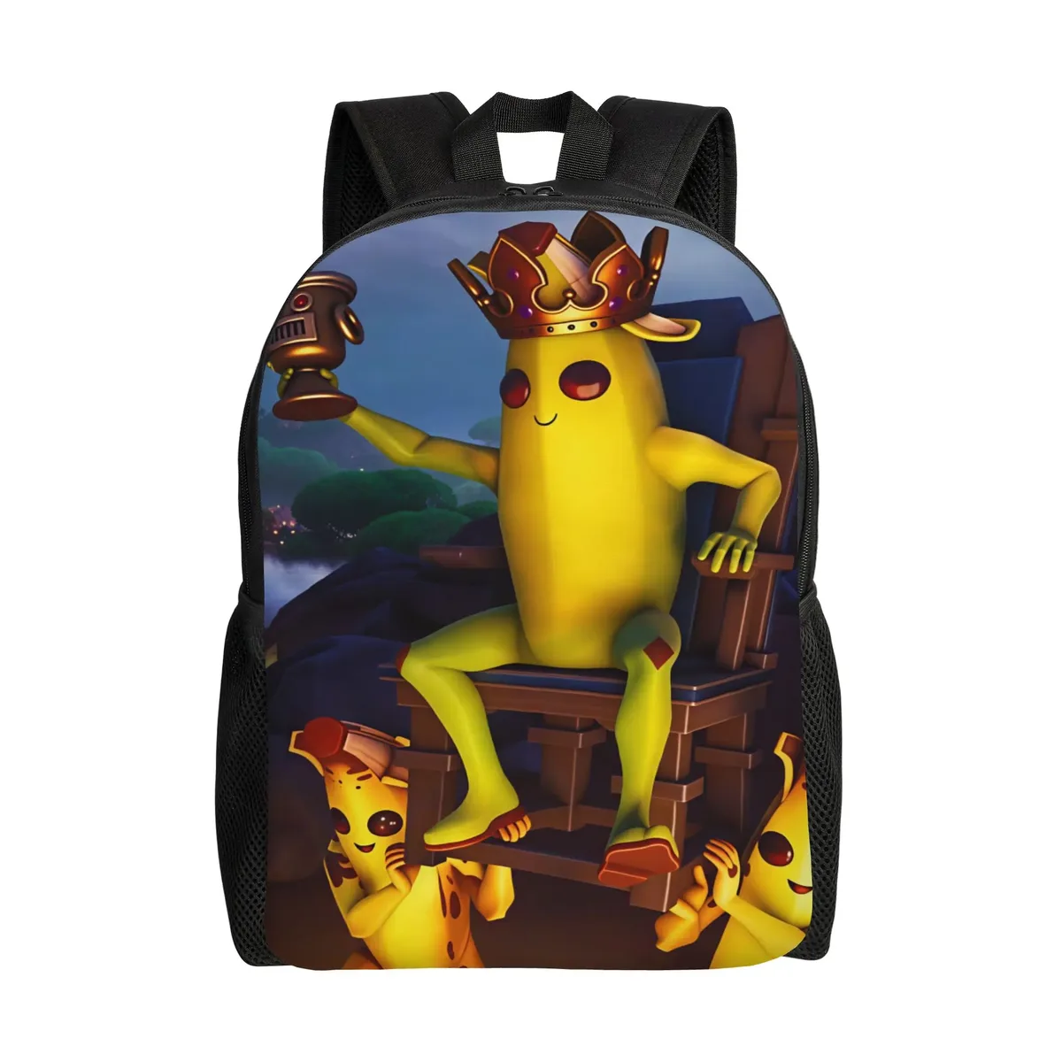 sac à dos peely victory royale banana, sacs à dos kawaii pour garçons et filles, sacs de randonnée souples pour lycée, sac à dos design