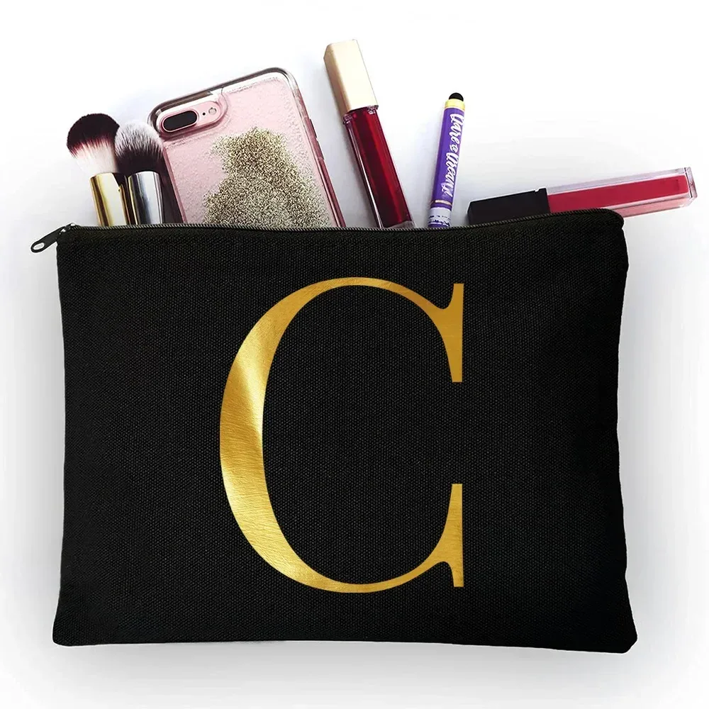 sacs à cosmétiques pour femmes, 26 lettres imprimées, jolis sacs à main de rangement portables de voyage décontractés, trousse de maquillage, trousse de toilette, offre spéciale