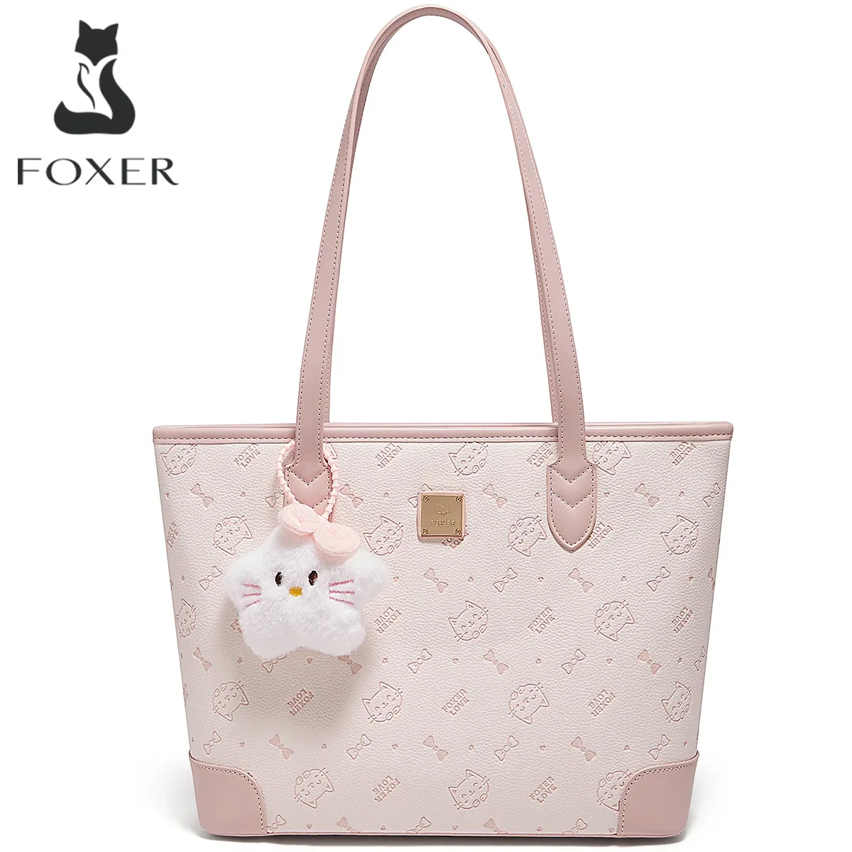 FOXER – sac à bandoulière en cuir PVC pour femmes, fourre-tout quotidien, sac à main de grande capacité pour les déplacements quotidiens, nouvelle collection été