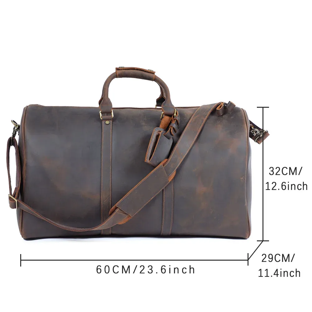 sac de voyage s.worker en cuir pleine fleur grand format pour homme, sac de week-end vintage en cuir véritable, sacs de sport pour homme, sac de voyage pour la nuit