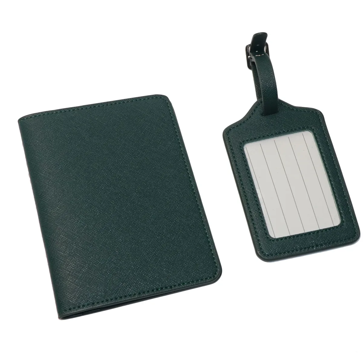 portedocuments étiquettes bagages personnalisables initiales dorées texture douce organisation documents identification bagages cuir véritable saffiano pu voyage accessoires