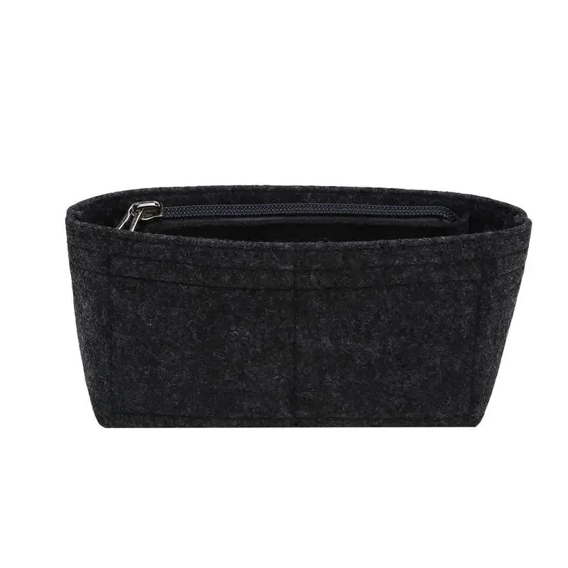organisateur voyage tissu feutre non tissé multicouleurs compartiments poignée glissière maquillage sacs cosmétiques accessoires femmes