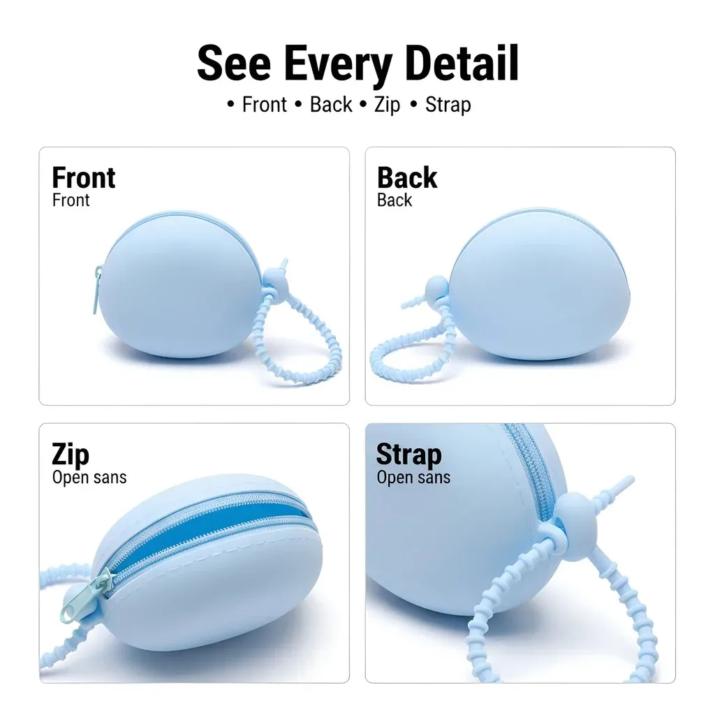 étui de rangement pour écouteurs, mini sac étanche résistant à la chaleur, sac à cosmétiques portable, porte-monnaie en silicone résistant aux taches pour usage quotidien