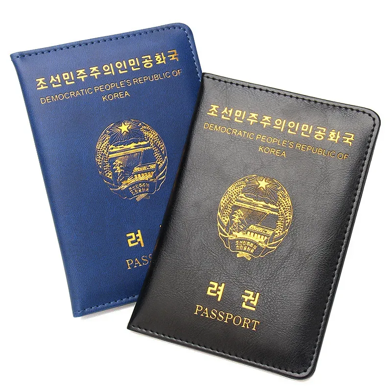 porte-passeport de voyage en cuir, court et fin, style coréen du nord, pour les déplacements professionnels, quotidien, en pu, motif lettres, unisexe