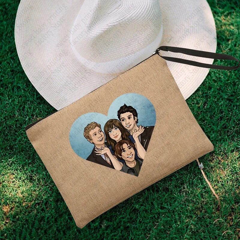 luke's flaxen cosmetic bag, coffee lover purse, inspired unisex wristlet clutch, gilmore girl star hollow powder, gérmerch