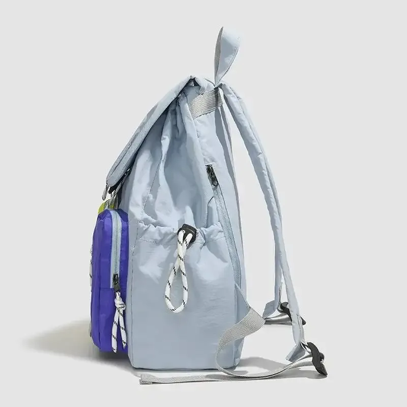 sac à dos double bandoulière décontracté, tendance, en nylon résistant à l'eau, grande capacité, personnalité polyvalente, pour étudiant