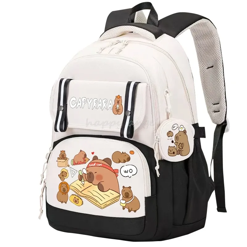 mignon capybara sacs à dos mochilas sacs à dos esthétiques pour adolescent toile sac à dos pour ordinateur portable école étudiant kawaii sac meilleur cadeau